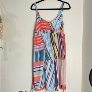J.Crew 100% Cotton Multicolor Striped Dress – Size S, Vintage Spring 2007